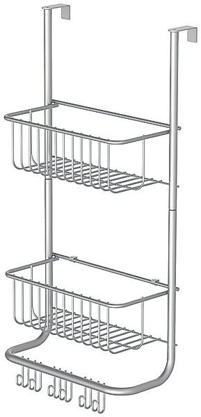 Eisl Duschregal Silber, o. Bohren, Duschablage, Duschkorb zum Hängen, 2 Eta günstig online kaufen