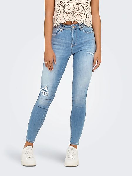 ONLY Skinny-fit-Jeans "ONLPOWER MW PUSH UP SK REP DNM" günstig online kaufen