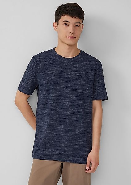 s.Oliver Kurzarmshirt Meliertes T-Shirt aus Baumwollmix günstig online kaufen