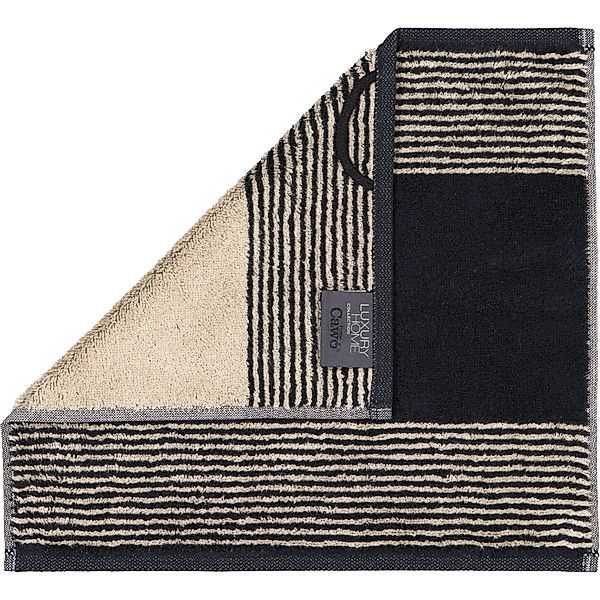 Cawö Handtuch Two-Tone 590 schwarz günstig online kaufen