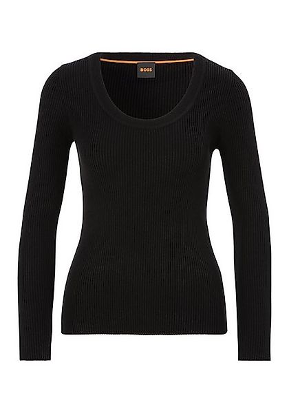 BOSS ORANGE Strickpullover "Faradiso Premium Damenmode", mit tiefem Ausschn günstig online kaufen