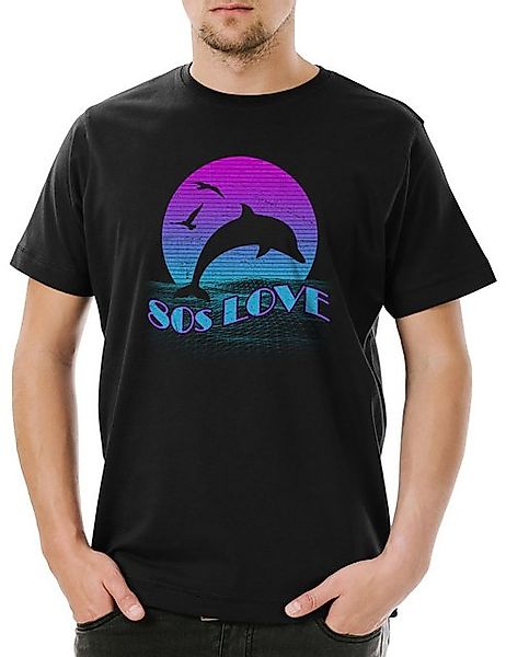 Urban Backwoods Print-Shirt 80s Love Herren T-Shirt Synthesizer Electro Tec günstig online kaufen