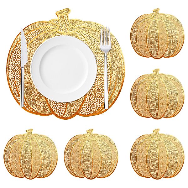 CLTYQ Platzset 6-teiliges Kürbis-Tischset, Tischsets mit günstig online kaufen