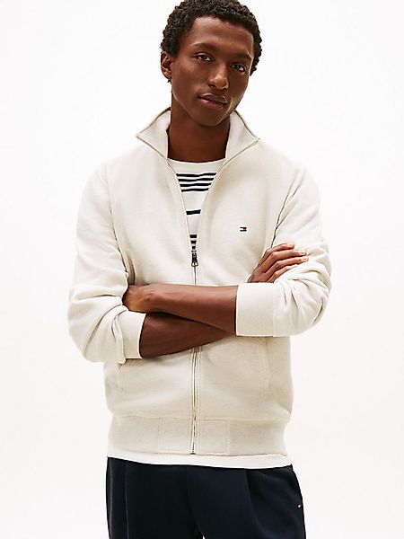 Tommy Hilfiger Sweatjacke ESSENTIAL FLEECE STAND COLLAR mit Stehkragen, reg günstig online kaufen