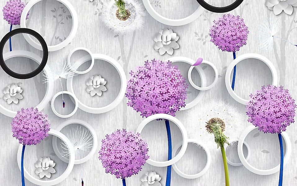 Papermoon Fototapete "Muster mit Blumen" günstig online kaufen