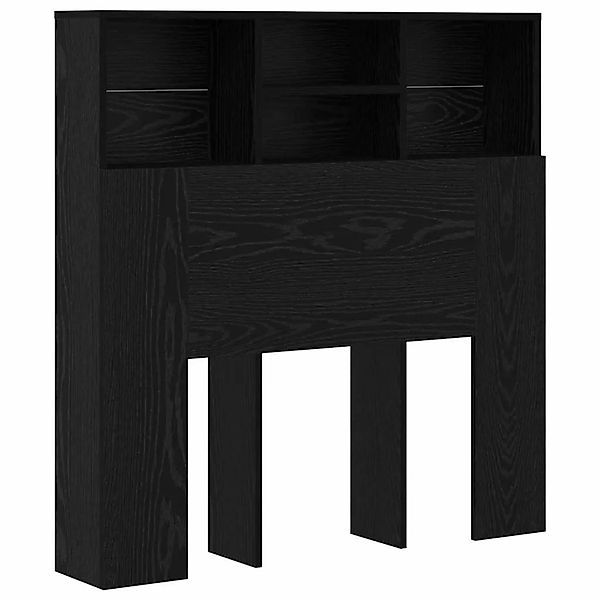 vidaXL Kopfteil Schrank Schwarz Eichen-Optik 100 x 19 x 103,5 cm 879446 günstig online kaufen