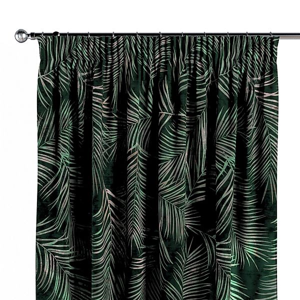 Vorhang mit Kräuselband, waldgrün, Velvet (704-21) günstig online kaufen