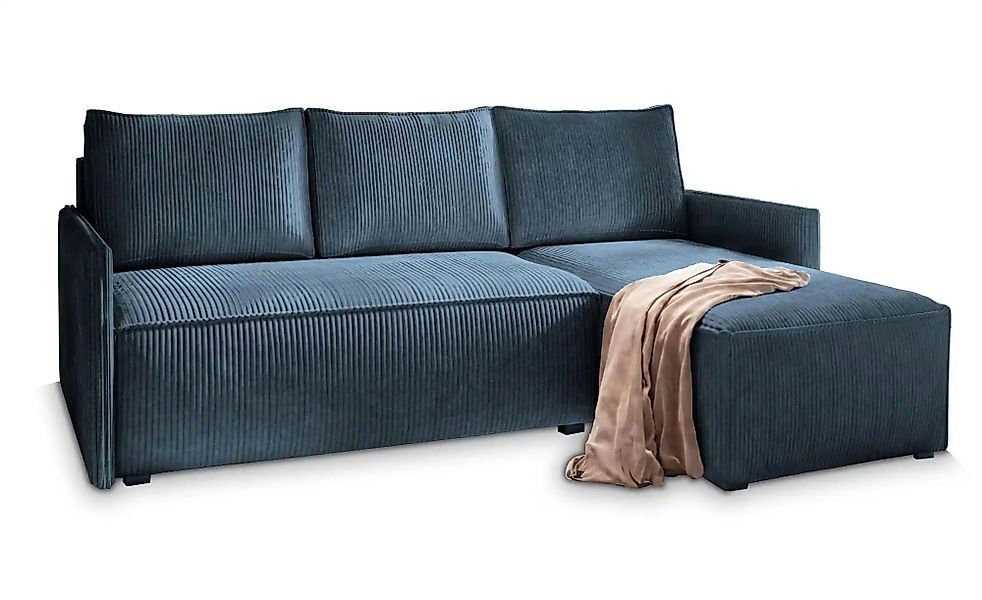 MASSENO Ecksofa mit Schlaffunktion Perusi ¦ blau ¦ Maße (cm): B: 206 H: 85 günstig online kaufen