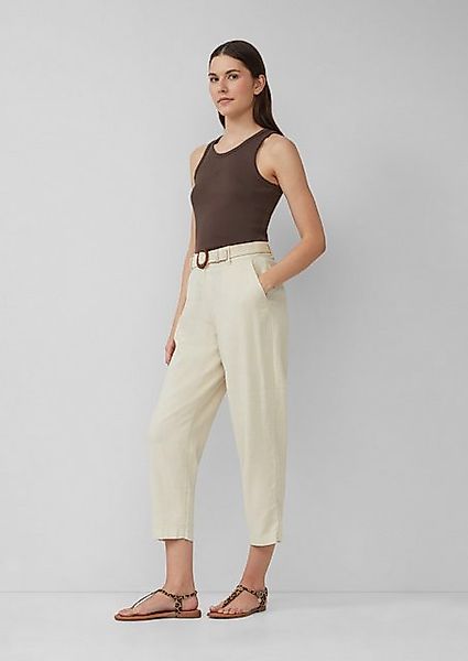 s.Oliver 7/8-Hose Cropped Chino aus Leinenmix mit geflochtenem Gürtel günstig online kaufen