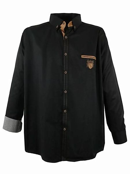 Lavecchia Langarmhemd Übergrößen Herren Hemd 1980 Herrenhemd mit Farbkontra günstig online kaufen