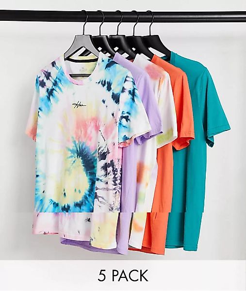Hollister – Pride Capsule – T-Shirts in einfarbigem Orange/Grün/Lila mit Re günstig online kaufen
