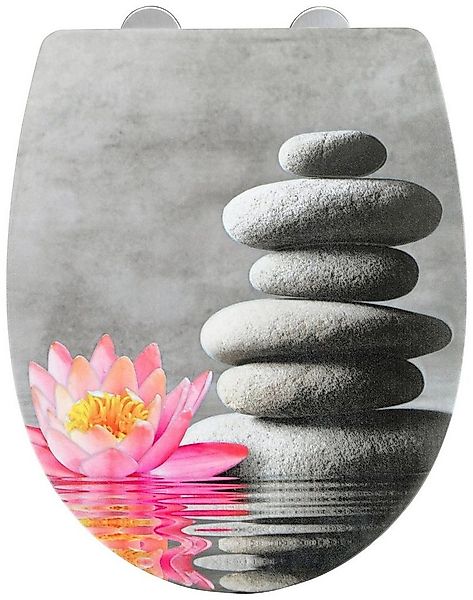 WENKO WC-Sitz Water Lily mit Relief (1-St), Thermoplast günstig online kaufen