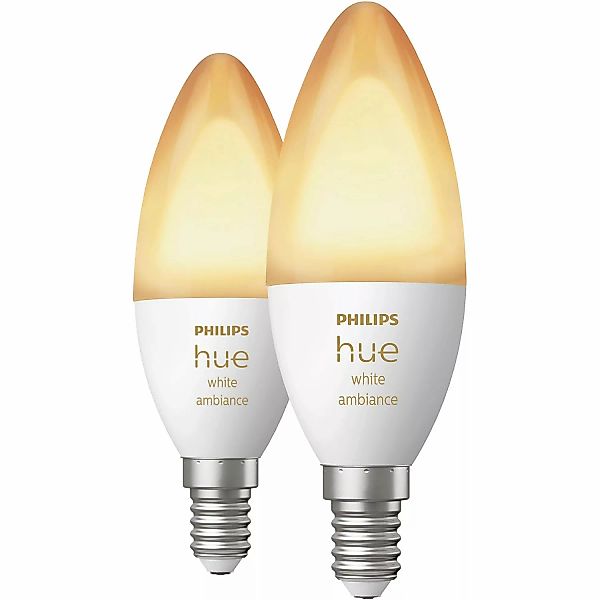 Smart Glühbirne Philips 929002294404 Weiß E14 G 470 Lm (2 Stück) (2200k) (6 günstig online kaufen