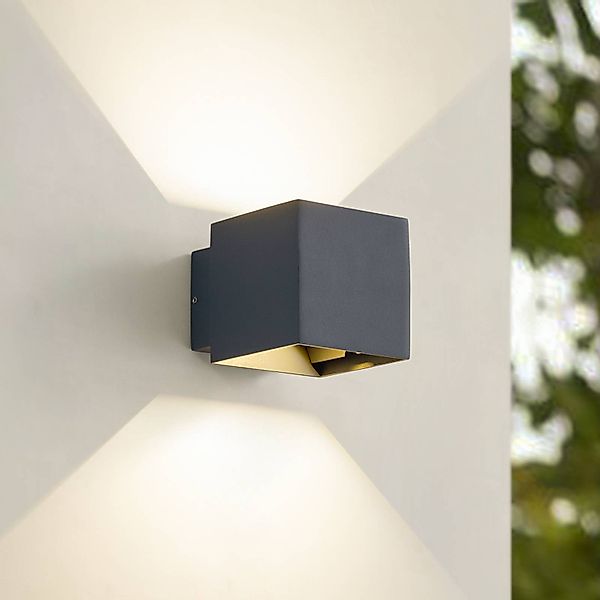 Lindby LED-Außenwandleuchte Esani, anthrazit, up/down, IP54 günstig online kaufen