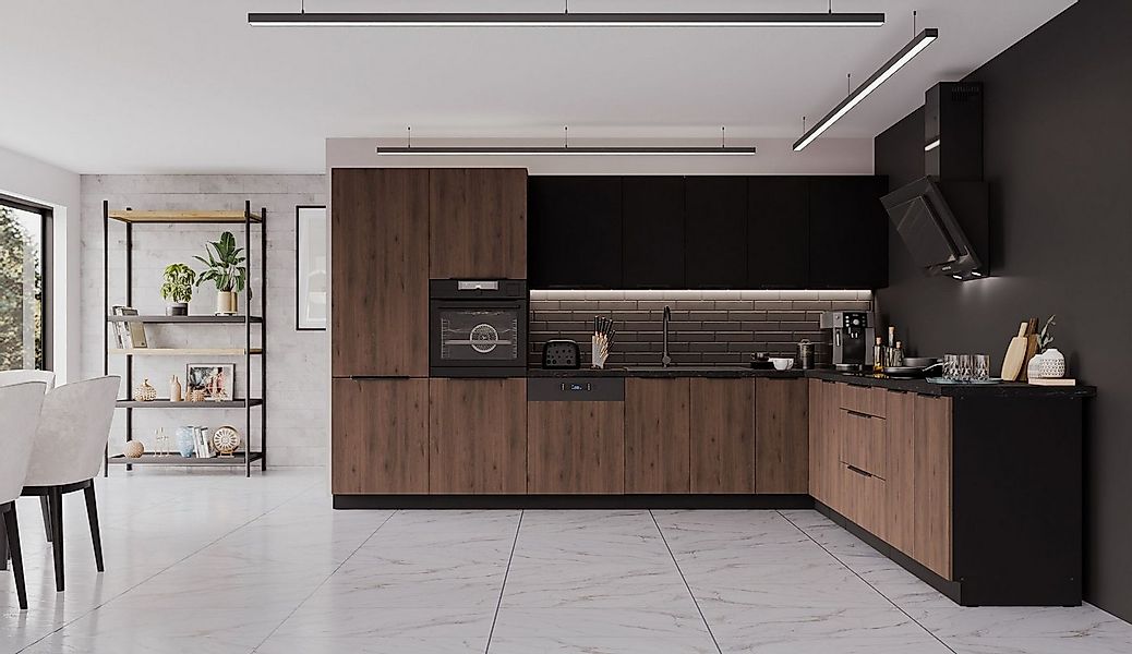 Küchen-Preisbombe Winkelküche MONZA + SIENA 350x290 cm Küchenzeile Küchenbl günstig online kaufen