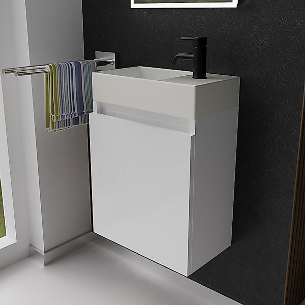 Alpenberger Badmöbel-Set Gäste WC Waschbecken mit günstig online kaufen