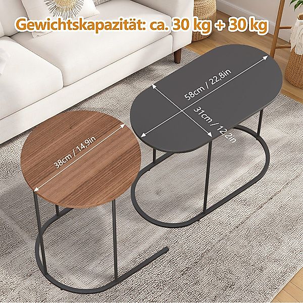 Simloveve Beistelltisch Sofatisch Couchtisch 2er Set günstig online kaufen