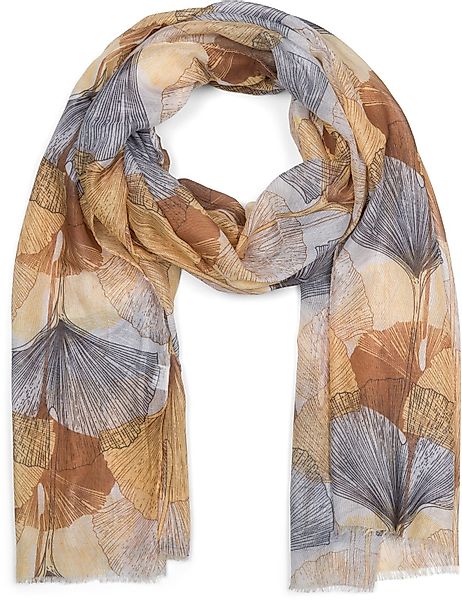 styleBREAKER Modeschal Langer Schal Ginkgo Leaves, günstig online kaufen
