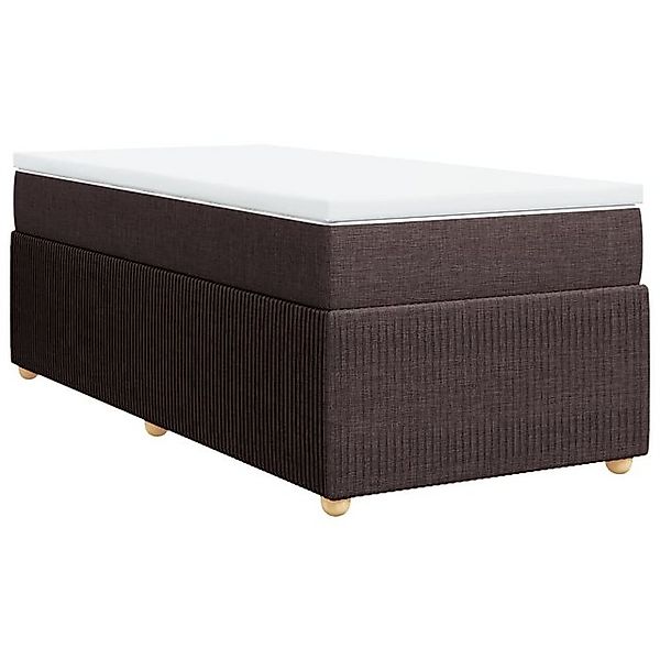 vidaXL Bett Boxspringbett mit Matratze Dunkelbraun 90x200 cm Stoff günstig online kaufen