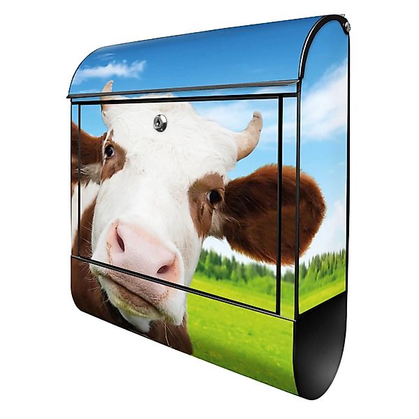 Banjado Design Briefkasten Schwarz Pulverbeschichtet 39x47x14cm 2 Schlüssel günstig online kaufen