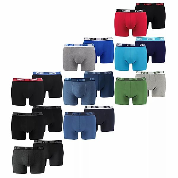 Puma Herren Boxershort Basic Boxer Unterwäsche Baumwolle - 4er 6er 8er Mult günstig online kaufen