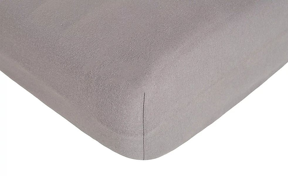 Flanell Spannbetttuch - grau - 100 % Baumwolle - 100 cm - Sconto günstig online kaufen