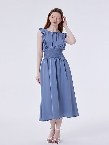 LAPA PLUS Sommerkleid Damen Rüsche Midikleid günstig online kaufen
