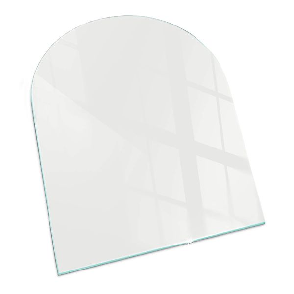 Tulup Glasplatte für Kamin Grau Glasbodenplatte für Kaminöfen Halbkreis 80x günstig online kaufen