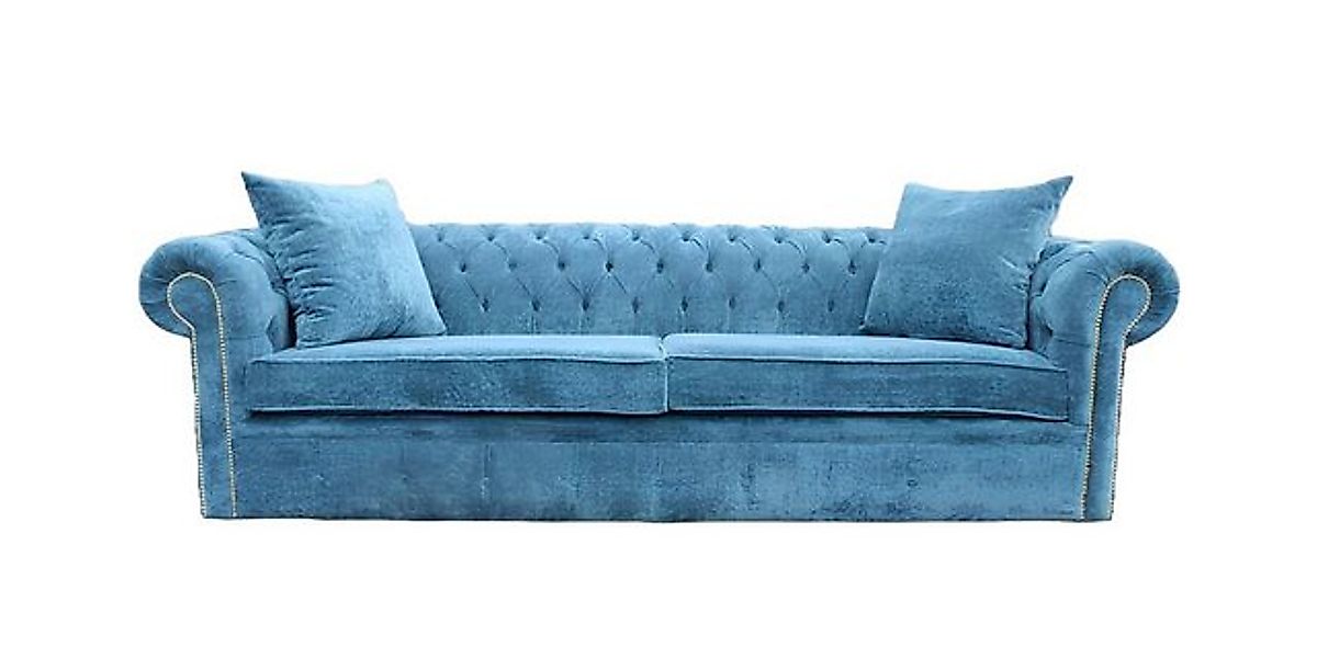 Xlmoebel Chesterfield-Sofa Traditionelles Wohnzimmer-Sofa - Blaue Chesterfi günstig online kaufen