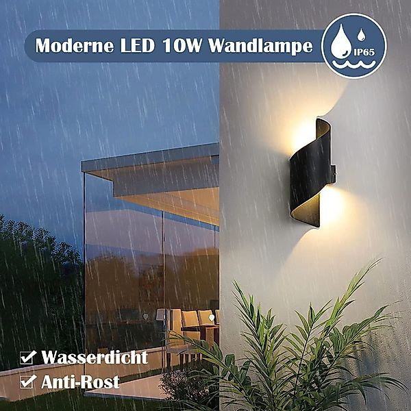 BlingBin LED Wandleuchte Innen/Außen 10W Spiral günstig online kaufen
