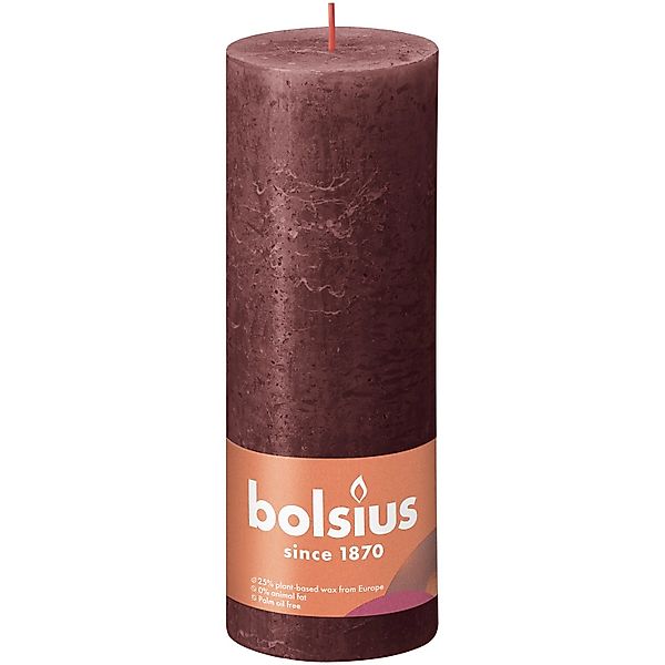 Bolsius Rustik-Kerze Shine 190/68 mm Samtrot günstig online kaufen