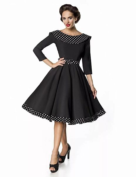 Premium Vintage-Kleid 50123, mit Kragen - Retrostyle von Belsira günstig online kaufen