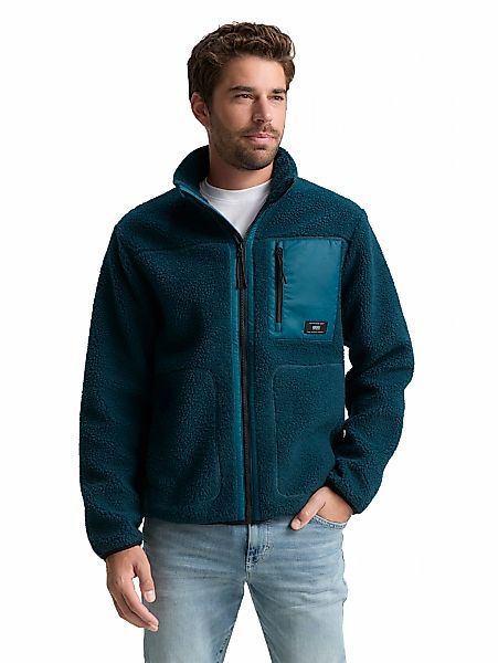TOM TAILOR Denim Fleecejacke mit Logo Stickerei günstig online kaufen