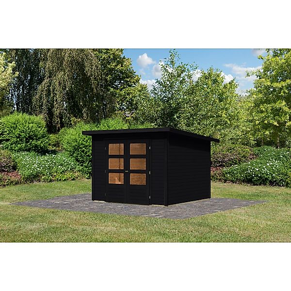 Karibu Gartenhaus Stockach 4 Schwarz 197 x 242 x 242 cm günstig online kaufen