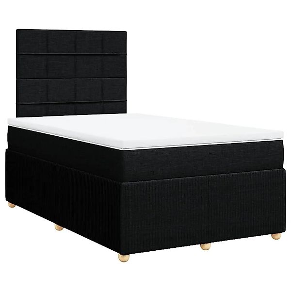 vidaXL Boxspringbett mit Matratze Schwarz 120x200 cm Stoff 3292025 günstig online kaufen