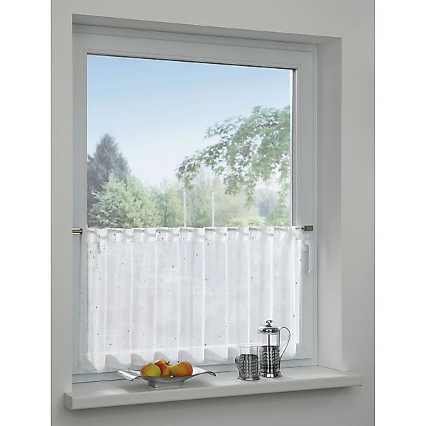 Sehlbach Gardine "Bistrogardine Voile Foilprint" Schlaufen 1 Stk. tlg. mit günstig online kaufen