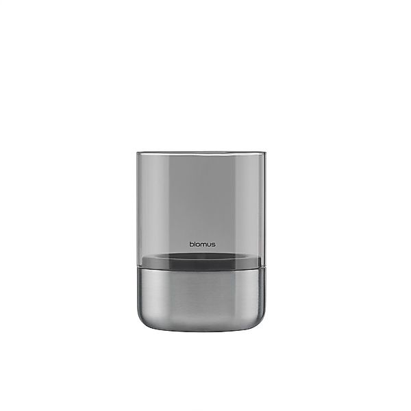 blomus Windlicht -CALMA- Glas Smoke, Edelstahl günstig online kaufen