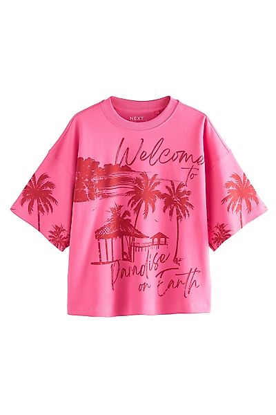 Next T-Shirt Kastiges Relaxed Fit Oversized-T-Shirt, günstig online kaufen