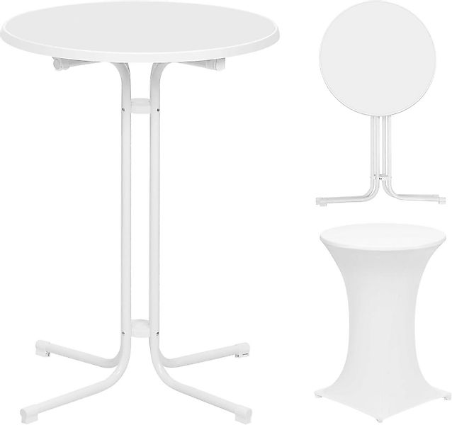 Woltu Stehtisch, mit Husse, klapptisch wetterfest rund, für Garten Party Ho günstig online kaufen