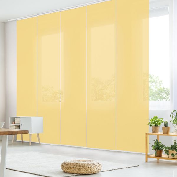 Bilderdepot24 Schiebegardine modern Flächenvorhang blickdicht Honig, günstig online kaufen