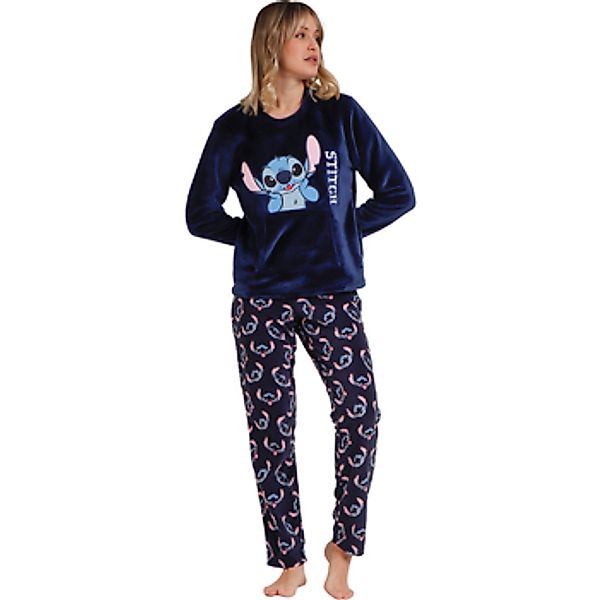Admas  Kleider & Outfits Pyjama Outfit Hose Top Langarm Stitch Faces Disney günstig online kaufen