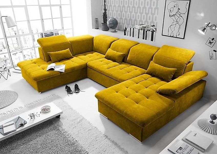 ED EXCITING DESIGN Wohnlandschaft, Wayne Wohnlandschaft 340x240 cm U-Sofa C günstig online kaufen