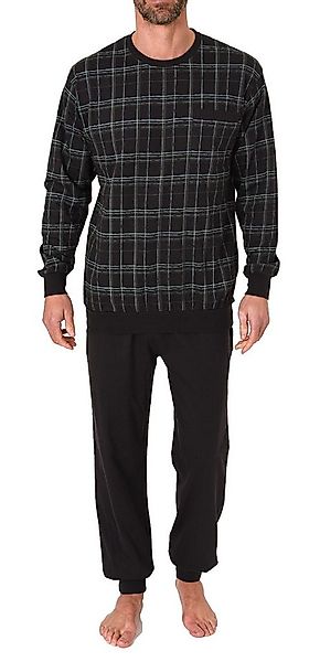 Normann Pyjama Herren Schlafanzug mit Bündchen in Karo Optik - auch in Über günstig online kaufen