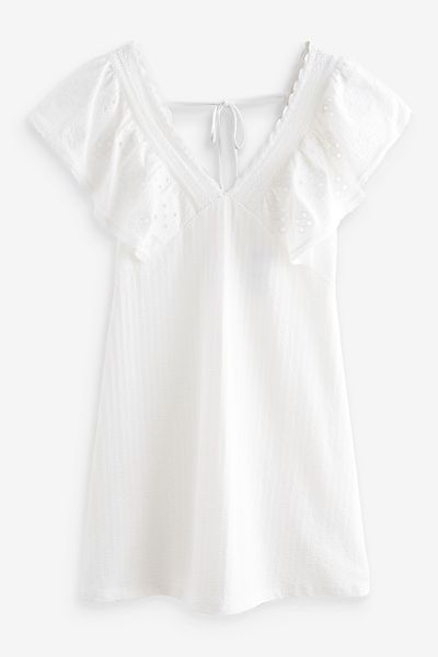 Next Minikleid Minikleid mit bestickten Ärmeln günstig online kaufen