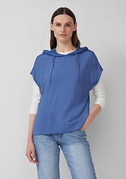 s.Oliver Shirttop Lässiges Kapuzenshirt mit überschnittenen günstig online kaufen