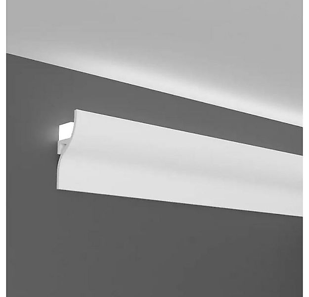 PROVISTON Stuckleiste Polymer, 24 x 52 x 2000 mm, Weiß, Stuckleiste, Wandle günstig online kaufen