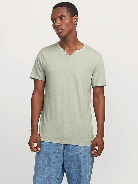 Jack & Jones "JJESPLIT NECK TEE SS NOOS" mit V-Ausschnitt günstig online kaufen