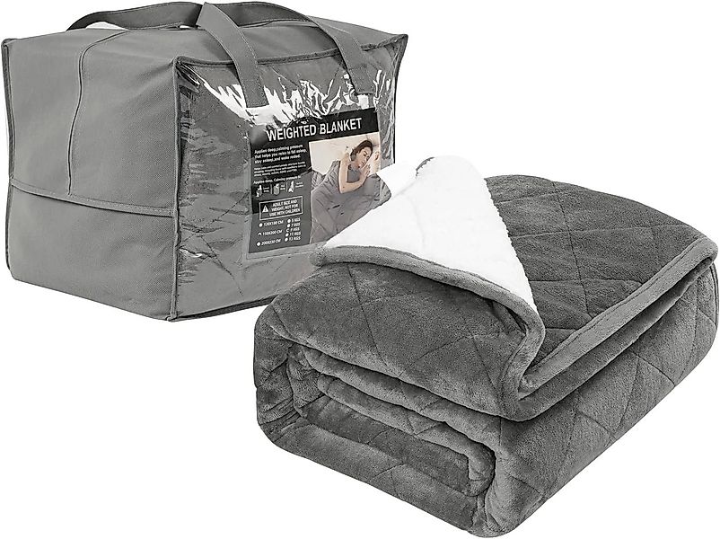 Woltu Gewichtsdecke, Bezug: Flanell Sherpa, Therapiedecke, günstig online kaufen
