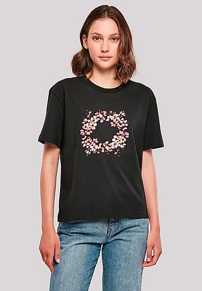 F4NT4STIC T-Shirt Rosa Frühlings Blumenkranz Dekor Premium Qualität günstig online kaufen