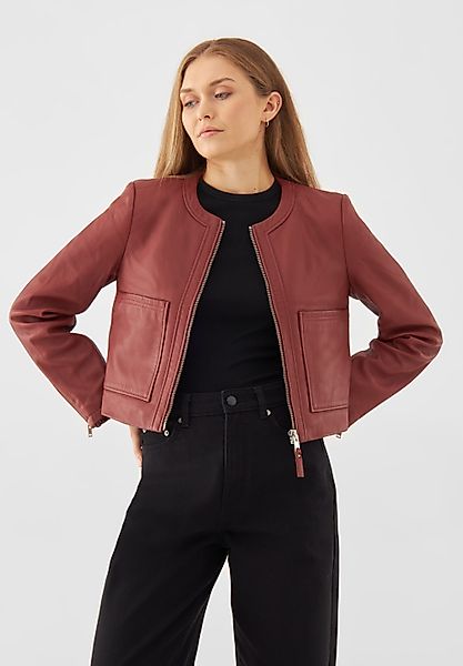 Bolongaro Trevor Lederjacke Nova Aufgesetzte Taschen, günstig online kaufen